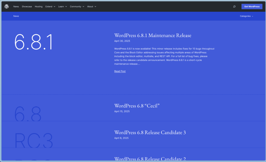 WordPress 核心