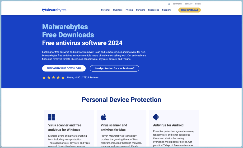 Malwarebytes Free