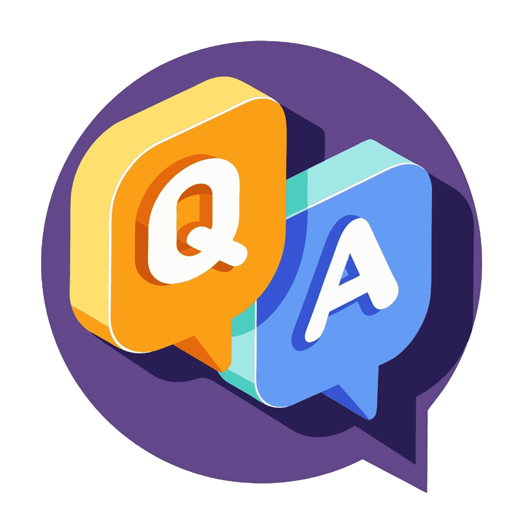 speech bubble with q letters questions answers faq chat 3d vector icon cartoon minimal style