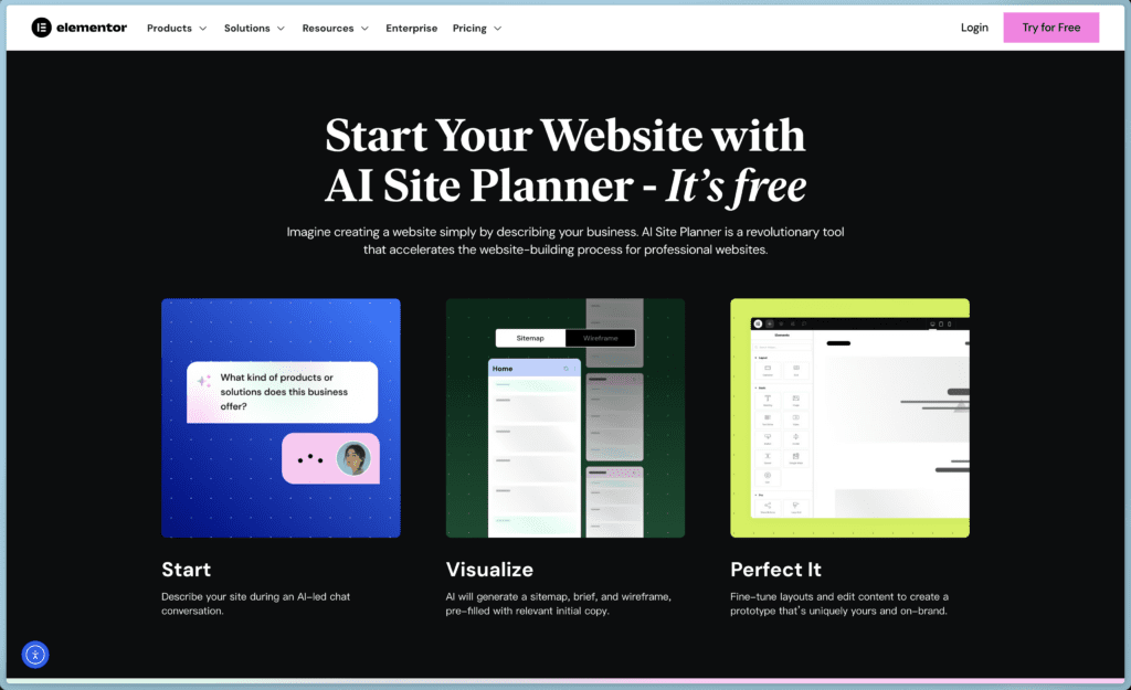 Elementor AI Site Planner